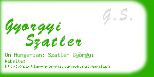 gyorgyi szatler business card